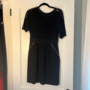 Zippered black aline dress